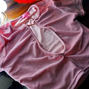Pink medium sparkly Sugar Thrillz crop top